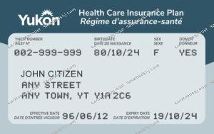Canada Yukon health care insurance card